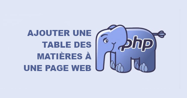 Ajouter automatiquement une table des matières dans une page web