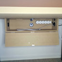 Bureau gamer (boîte à câbles ouverte)