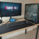 Mon setup (avec écran monitoring Aida64)